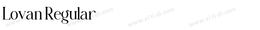 Lovan Regular字体转换